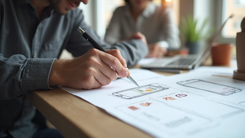 Profissional de design responsivo trabalhando com layouts móvel e desktop em monitor